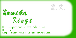 monika kiszt business card